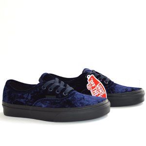 Vans authentic velvet navy black sneaker shoes